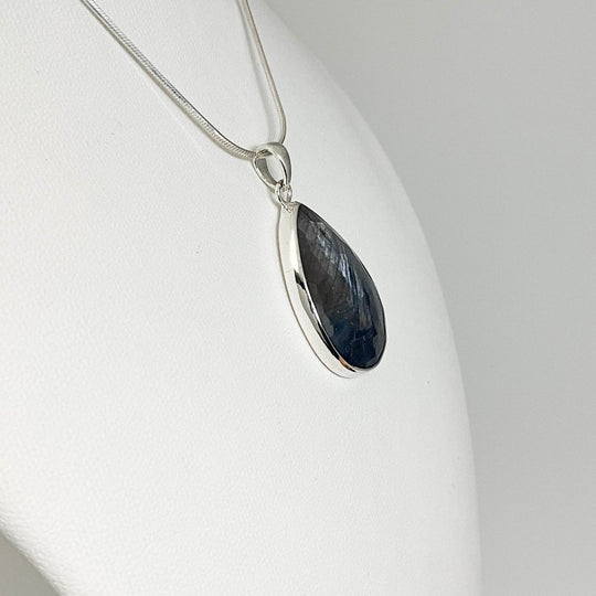 Dark Blue Sapphire Pendant-Rocks and Gems Canada