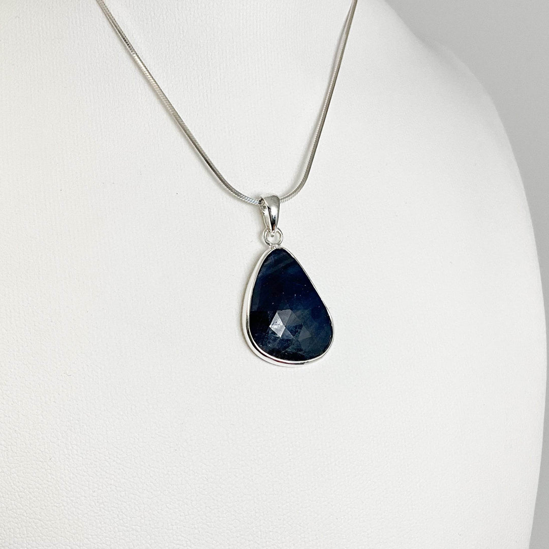 Dark Blue Sapphire Pendant-Rocks and Gems Canada