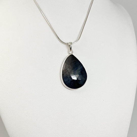 Dark Blue Sapphire Pendant-Rocks and Gems Canada