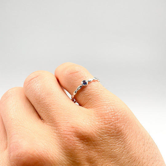 Dark Blue Sapphire Ring-Rocks and Gems Canada