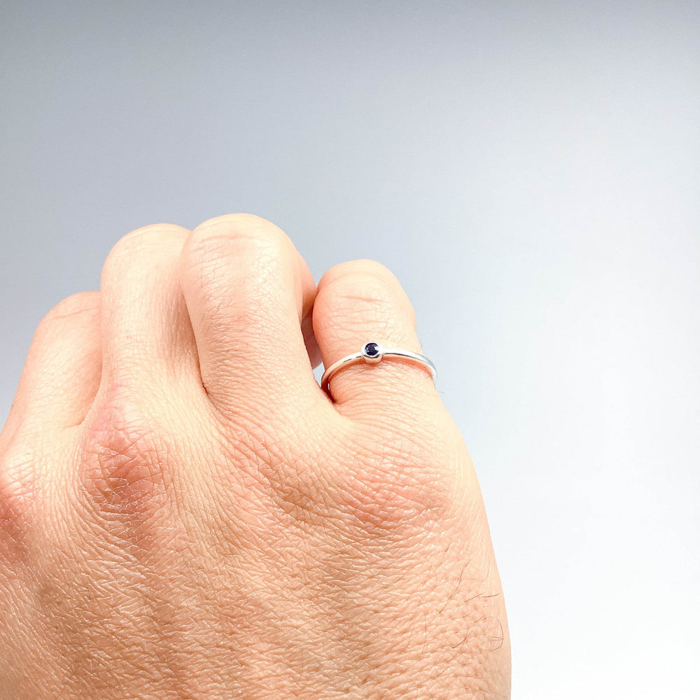 Dark Blue Sapphire Ring-Rocks and Gems Canada