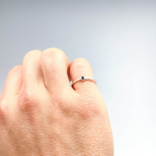 Dark Blue Sapphire Ring-Rocks and Gems Canada