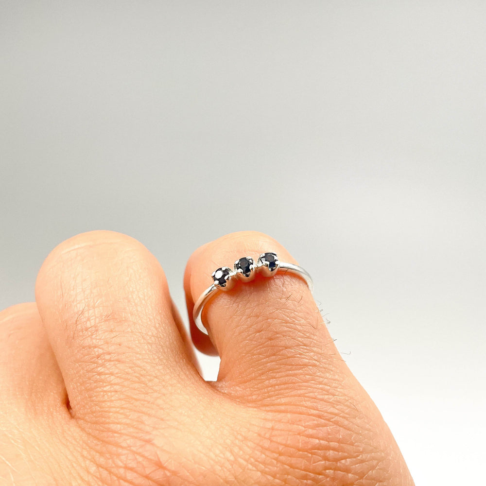 Dark Blue Sapphire Ring-Rocks and Gems Canada