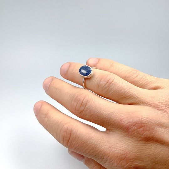 Dark Blue Sapphire Ring-Rocks and Gems Canada