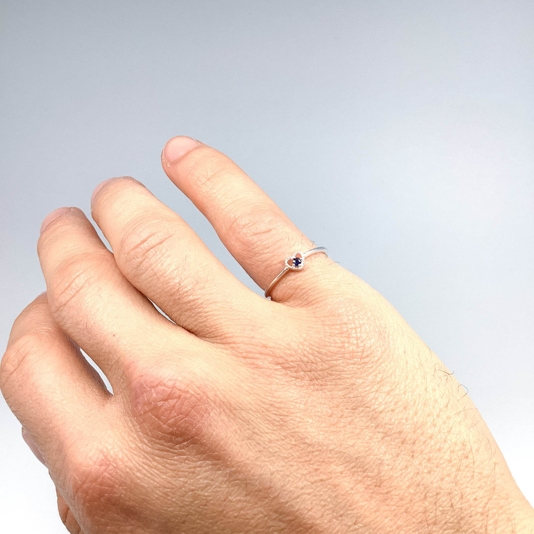 Dark Blue Sapphire Ring-Rocks and Gems Canada