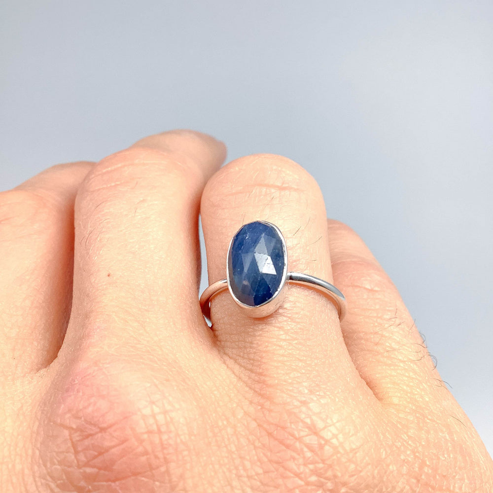 Dark Blue Sapphire Ring-Rocks and Gems Canada