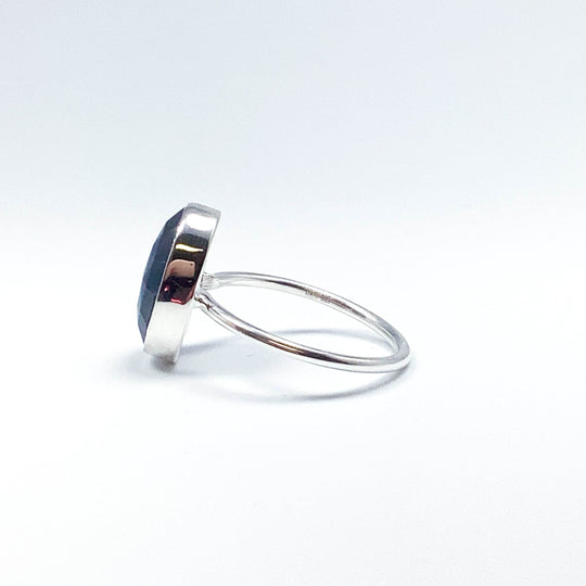 Dark Blue Sapphire Ring-Rocks and Gems Canada