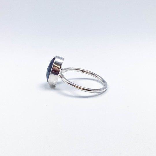 Dark Blue Sapphire Ring-Rocks and Gems Canada