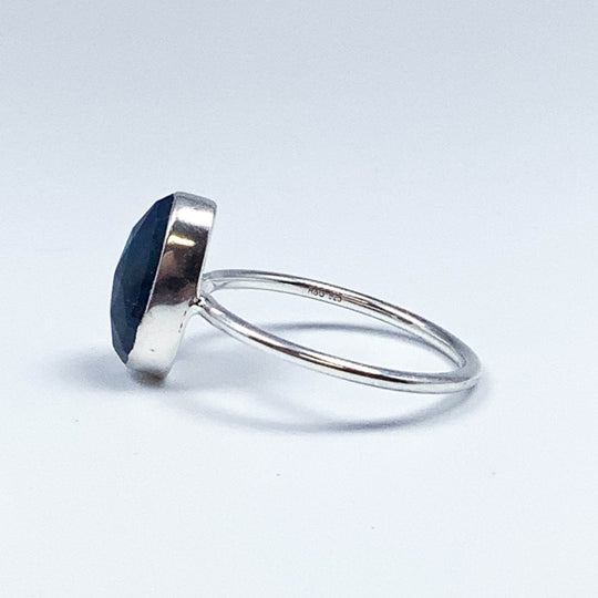 Dark Blue Sapphire Ring-Rocks and Gems Canada