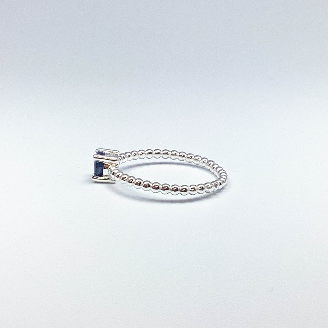 Dark Blue Sapphire Ring-Rocks and Gems Canada