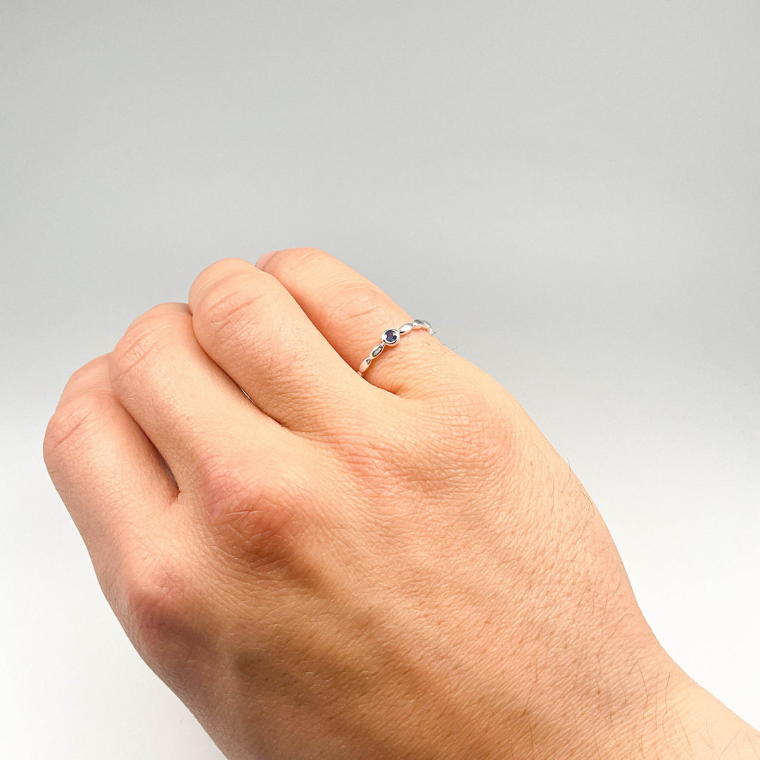 Dark Blue Sapphire Ring-Rocks and Gems Canada