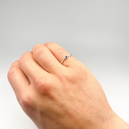 Dark Blue Sapphire Ring-Rocks and Gems Canada