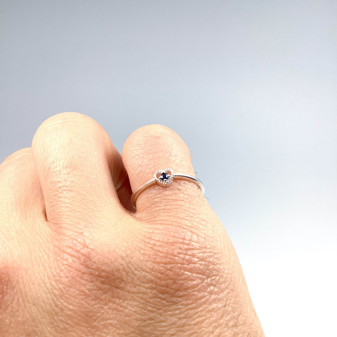 Dark Blue Sapphire Ring-Rocks and Gems Canada