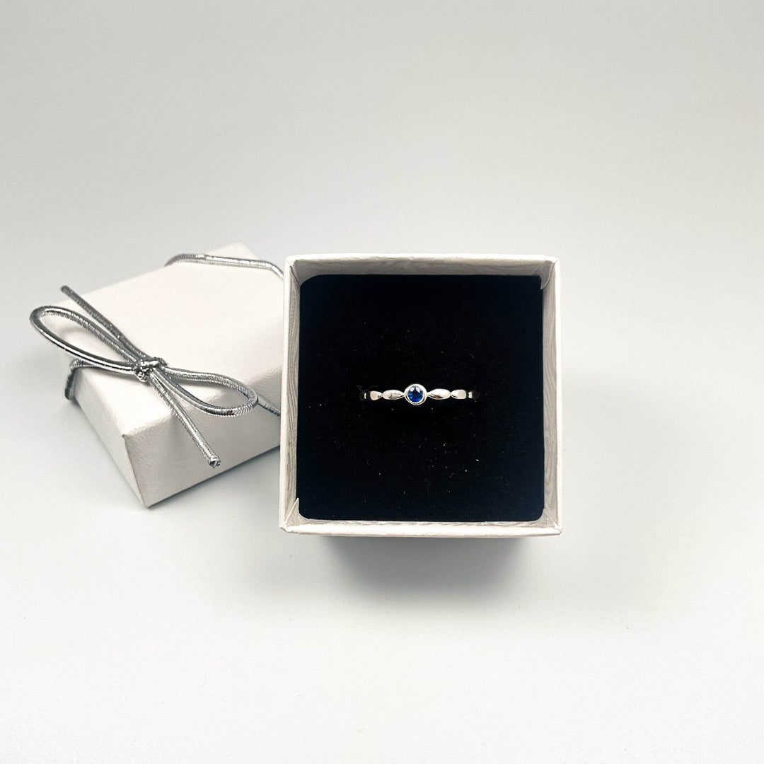 Dark Blue Sapphire Ring-Rocks and Gems Canada