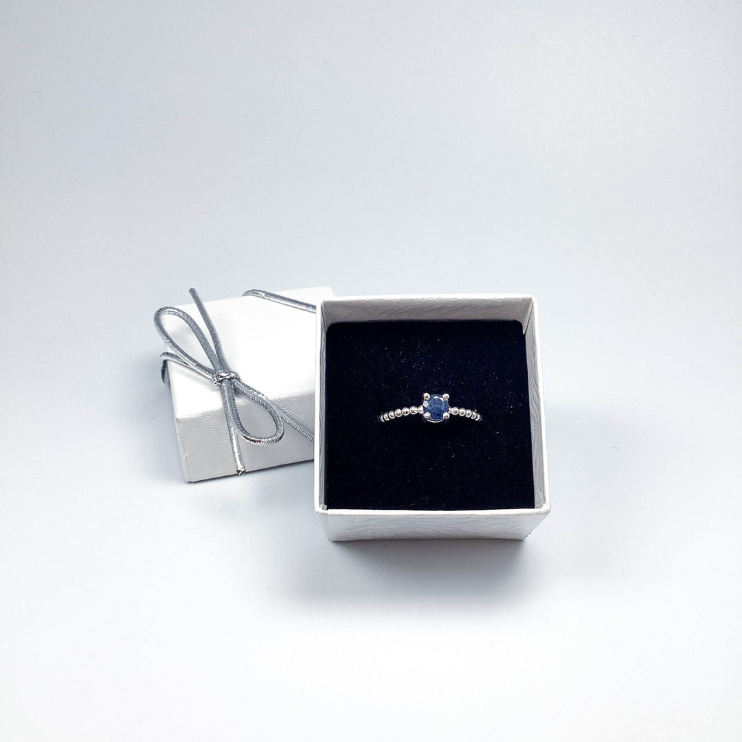 Dark Blue Sapphire Ring-Rocks and Gems Canada