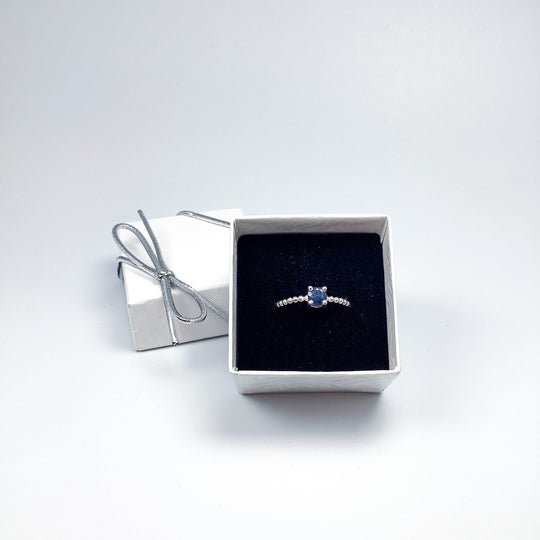 Dark Blue Sapphire Ring-Rocks and Gems Canada
