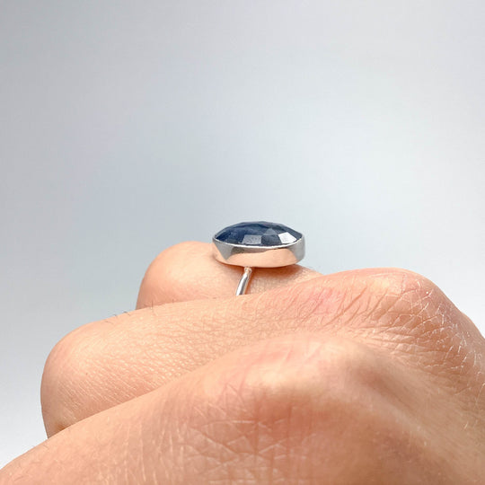Dark Blue Sapphire Ring-Rocks and Gems Canada