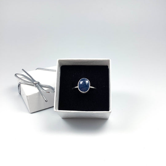 Dark Blue Sapphire Ring-Rocks and Gems Canada
