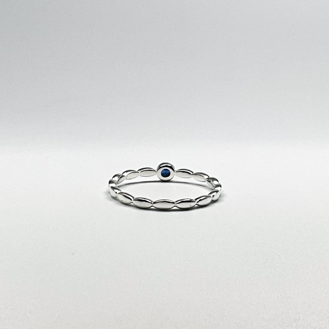 Dark Blue Sapphire Ring-Rocks and Gems Canada