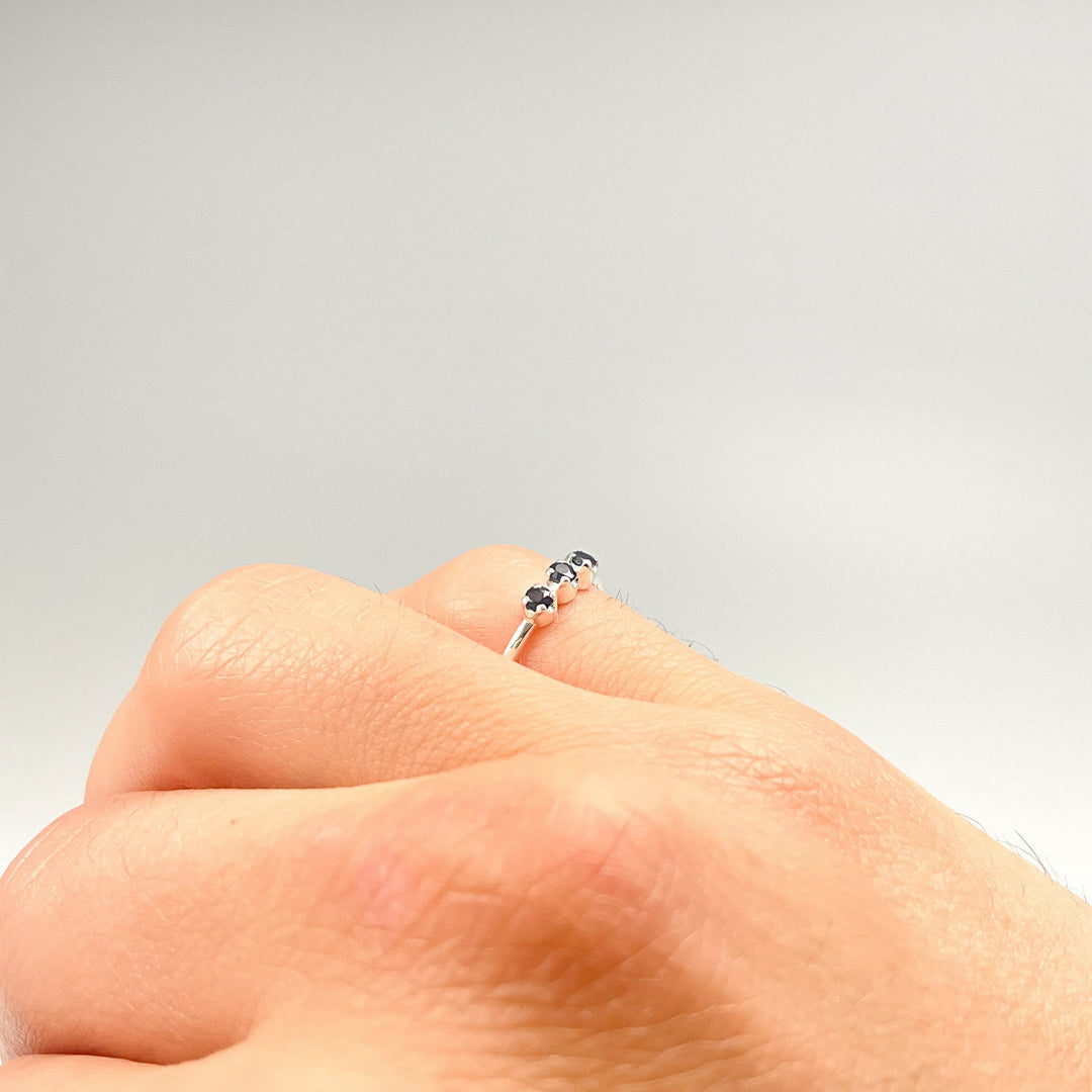 Dark Blue Sapphire Ring-Rocks and Gems Canada