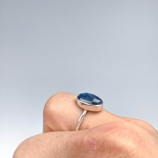 Dark Blue Sapphire Ring-Rocks and Gems Canada