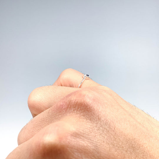 Dark Blue Sapphire Ring-Rocks and Gems Canada