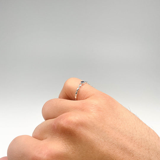 Dark Blue Sapphire Ring-Rocks and Gems Canada