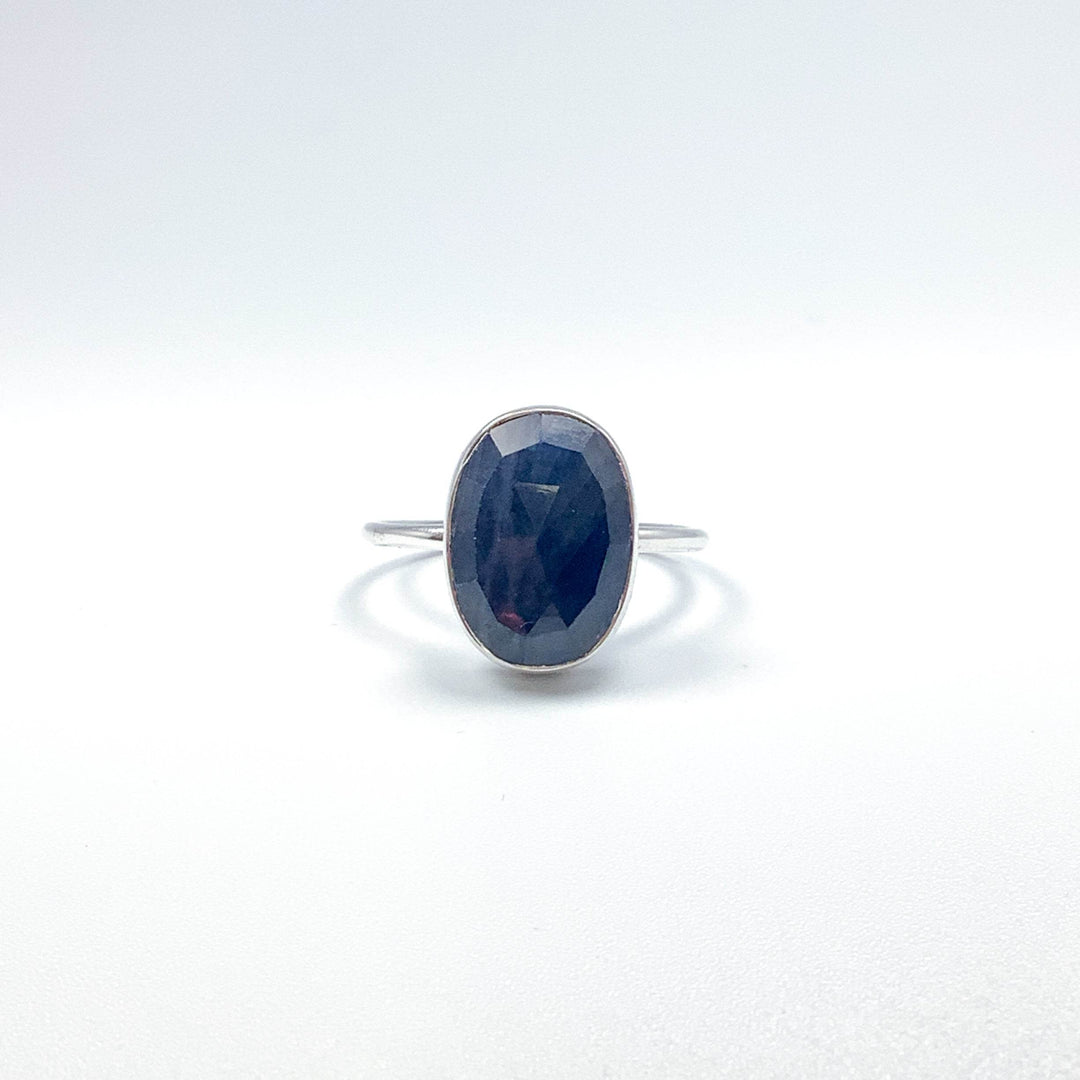 Dark Blue Sapphire Ring-Rocks and Gems Canada