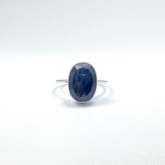 Dark Blue Sapphire Ring-Rocks and Gems Canada