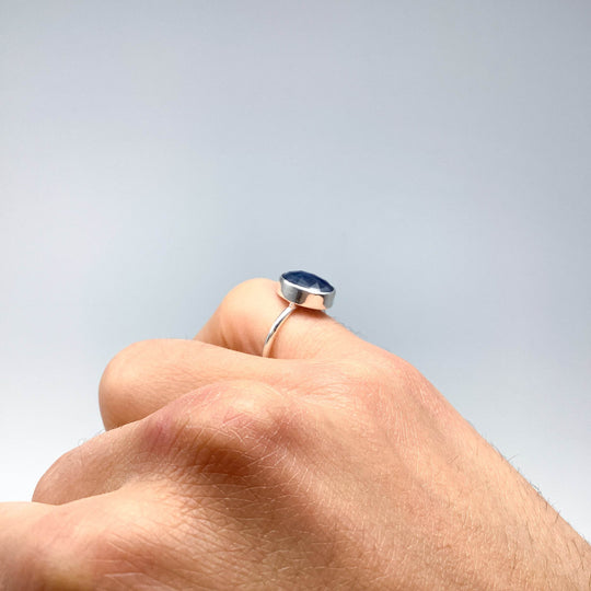 Dark Blue Sapphire Ring-Rocks and Gems Canada