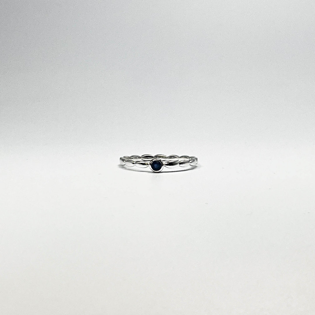 Dark Blue Sapphire Ring-Rocks and Gems Canada