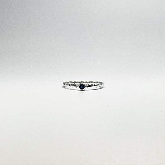 Dark Blue Sapphire Ring-Rocks and Gems Canada