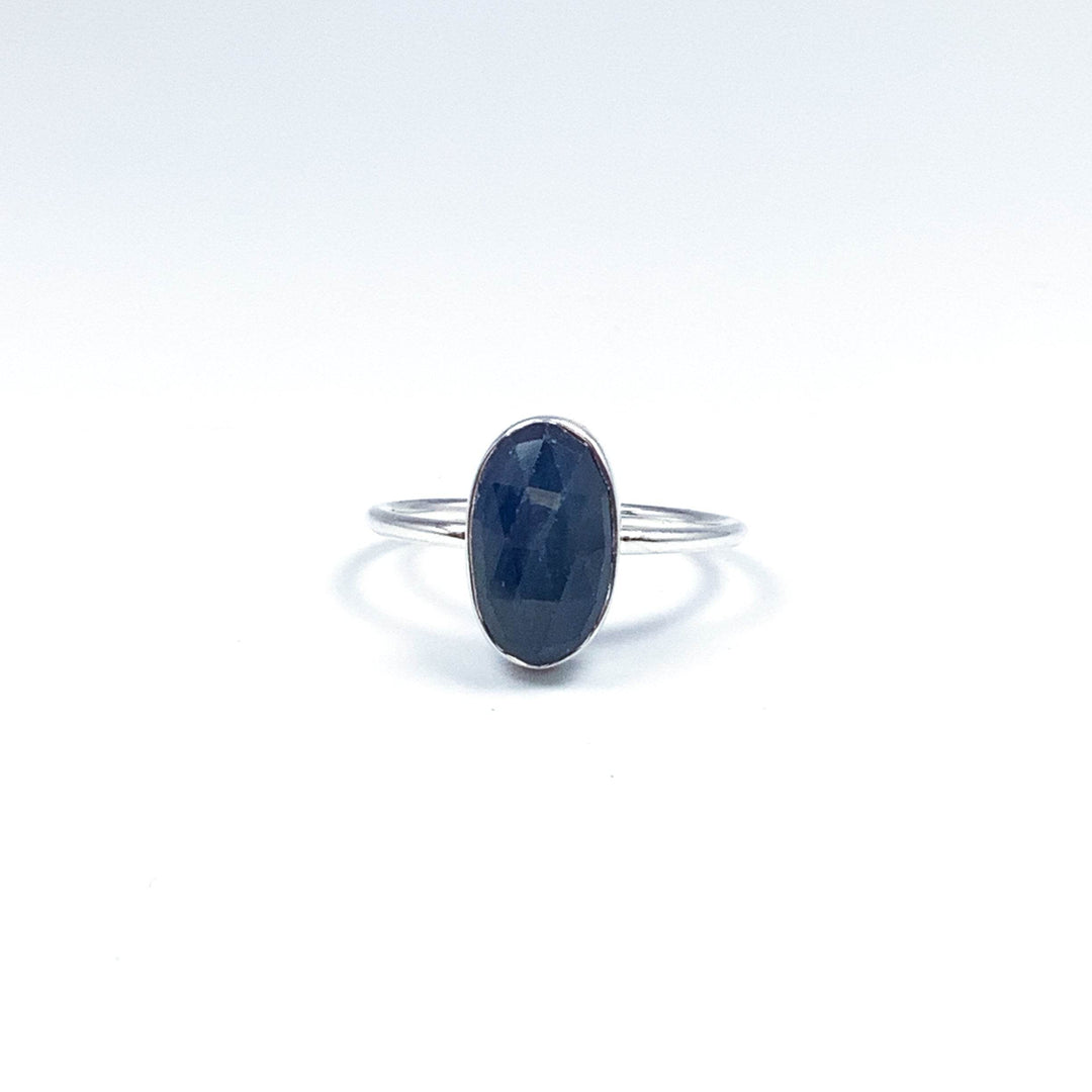 Dark Blue Sapphire Ring-Rocks and Gems Canada