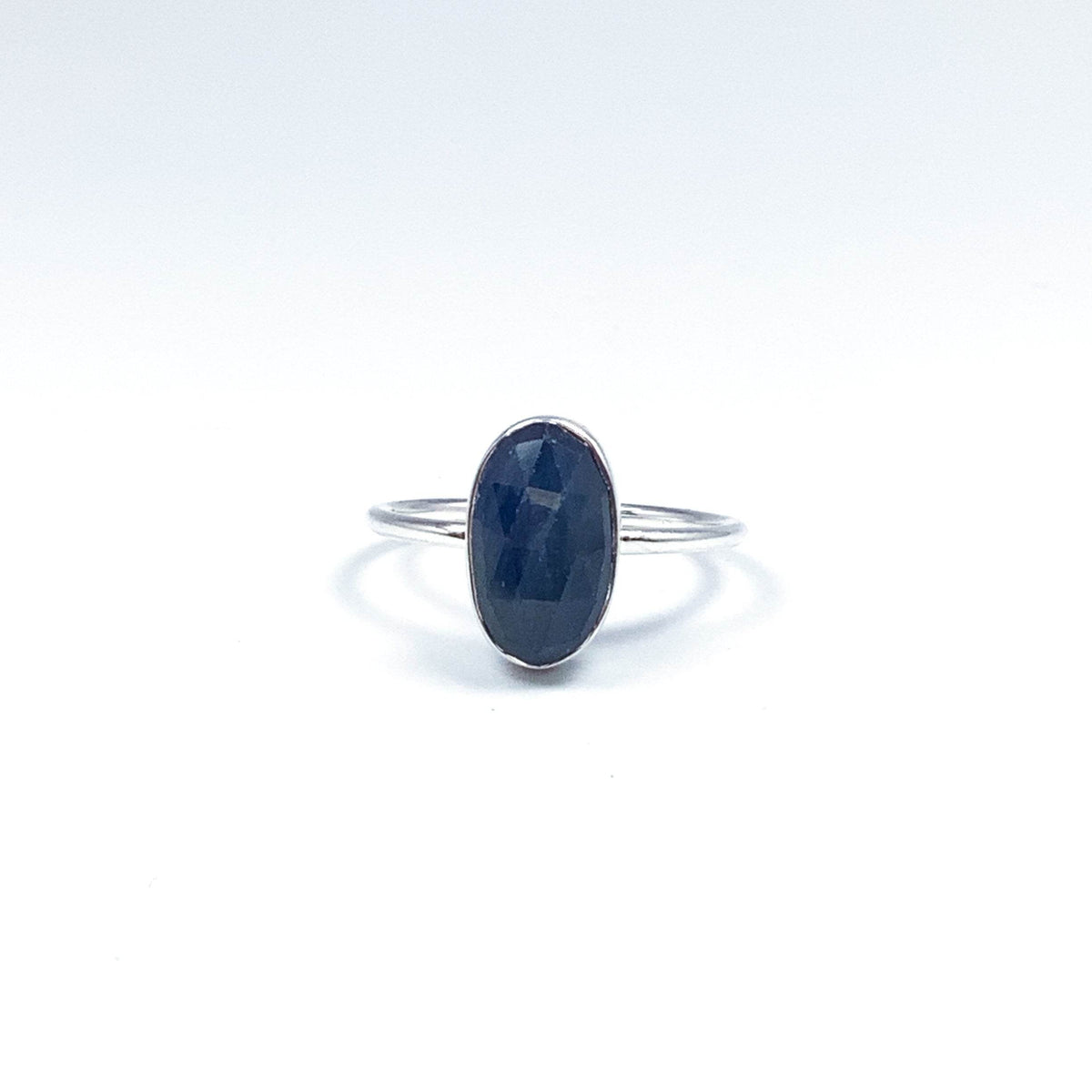 Dark Blue Sapphire Ring-Rocks and Gems Canada