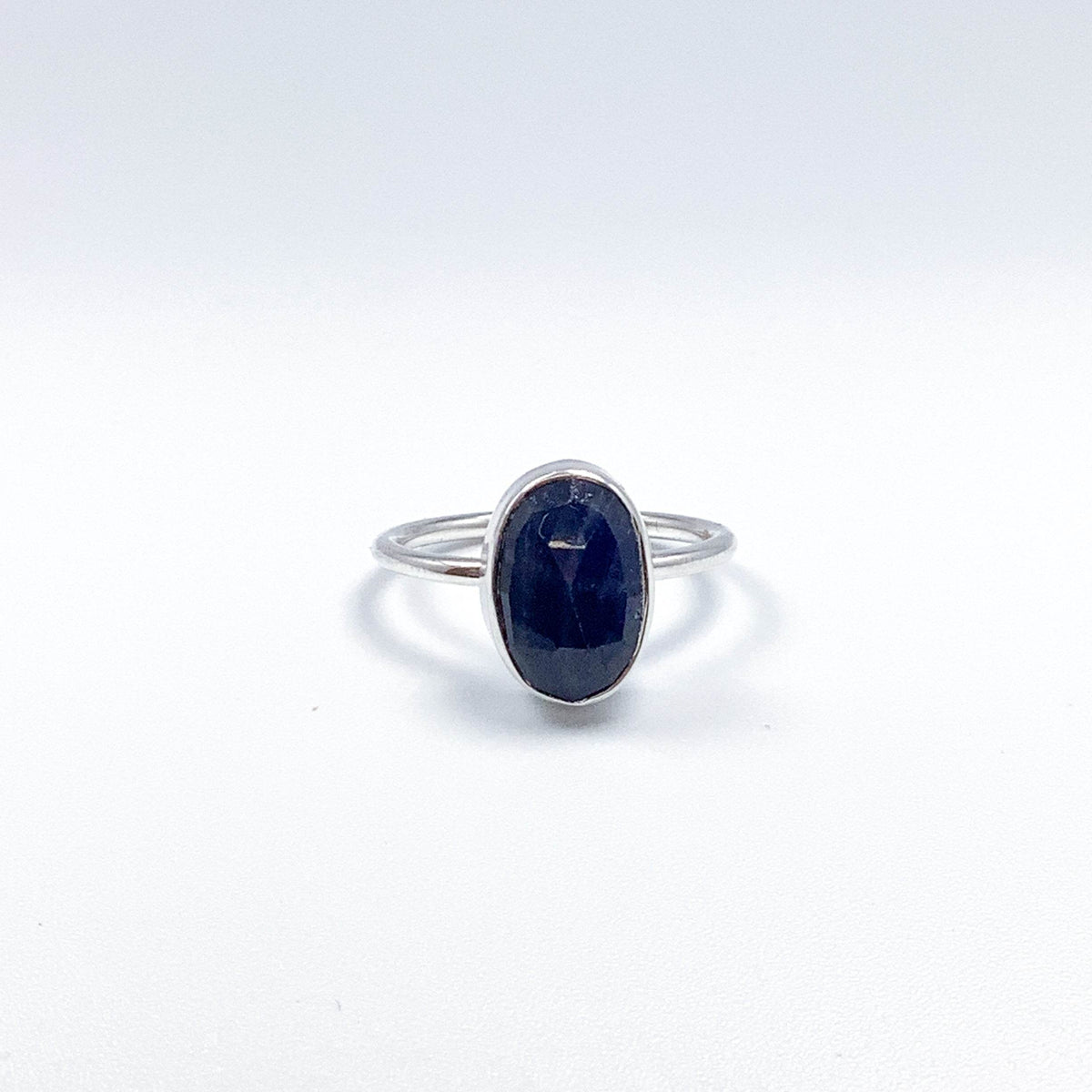 Dark Blue Sapphire Ring-Rocks and Gems Canada