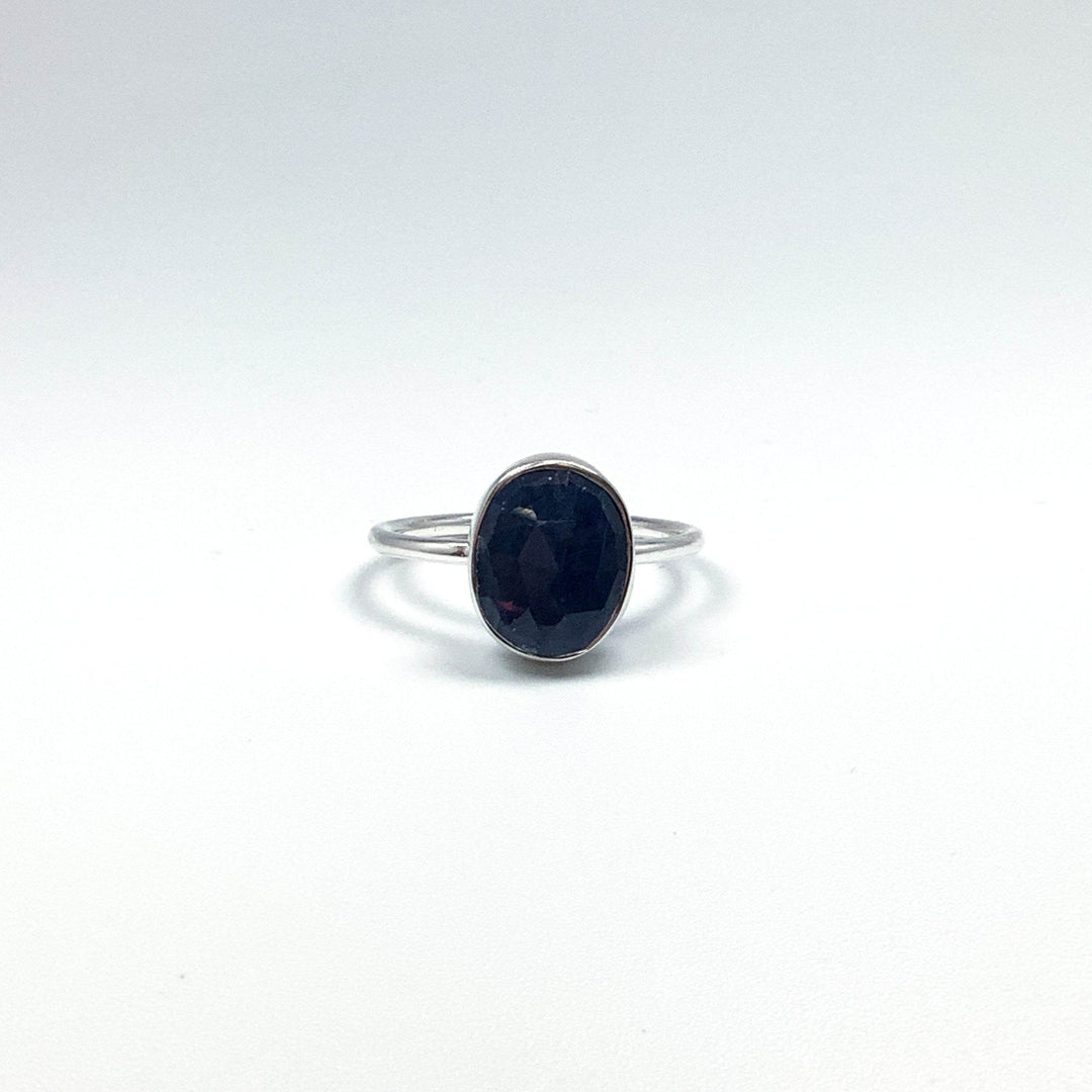 Dark Blue Sapphire Ring-Rocks and Gems Canada