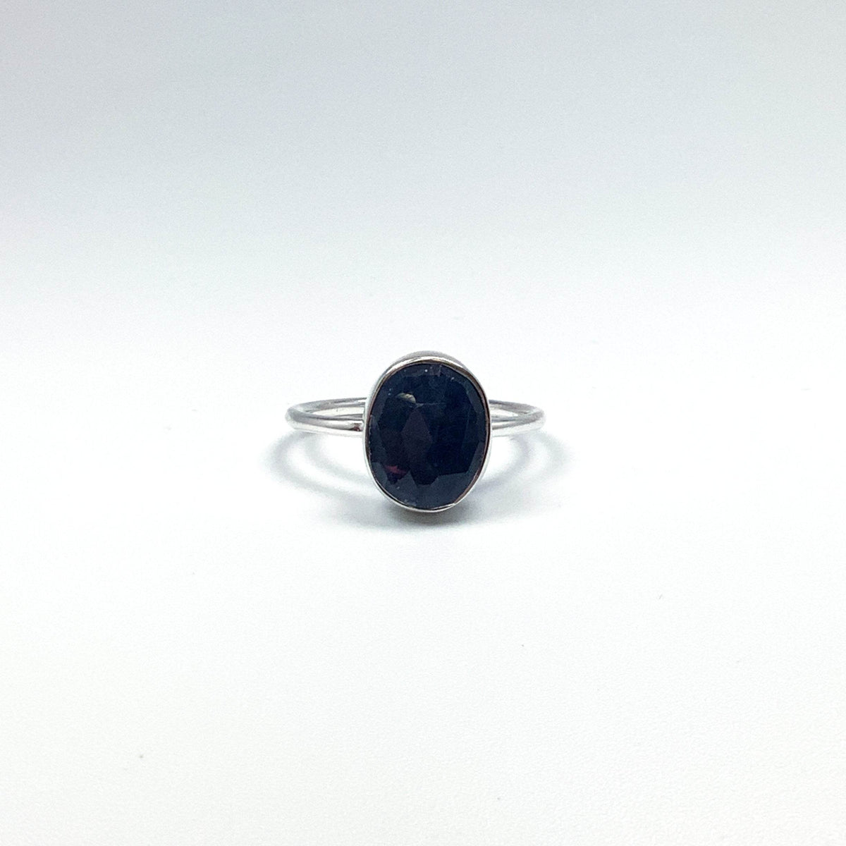 Dark Blue Sapphire Ring-Rocks and Gems Canada