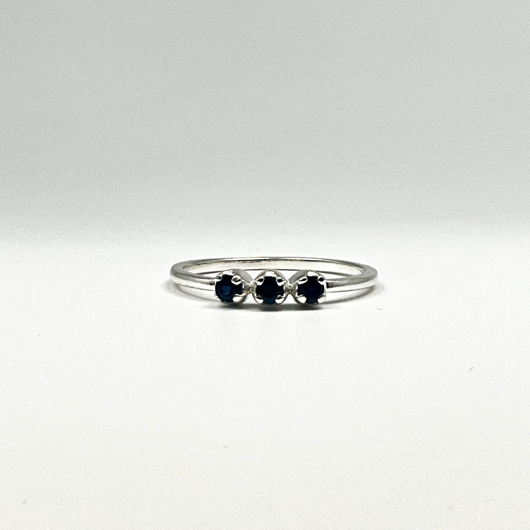 Dark Blue Sapphire Ring-Rocks and Gems Canada