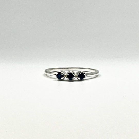 Dark Blue Sapphire Ring-Rocks and Gems Canada