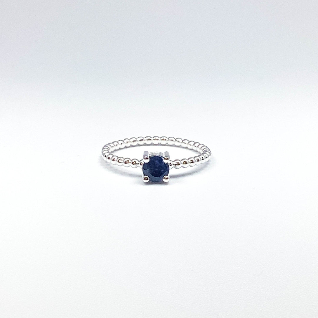 Dark Blue Sapphire Ring-Rocks and Gems Canada
