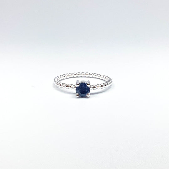 Dark Blue Sapphire Ring-Rocks and Gems Canada