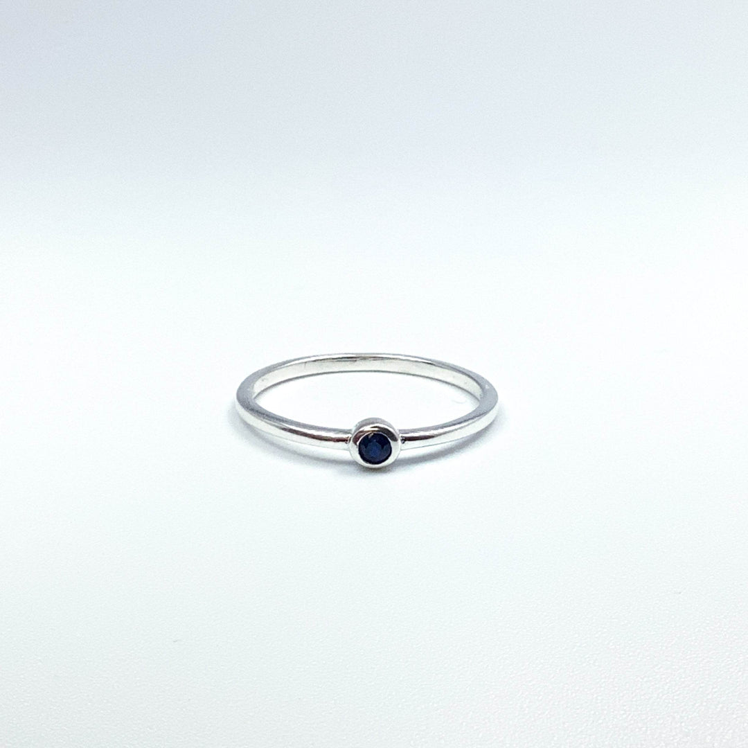 Dark Blue Sapphire Ring-Rocks and Gems Canada