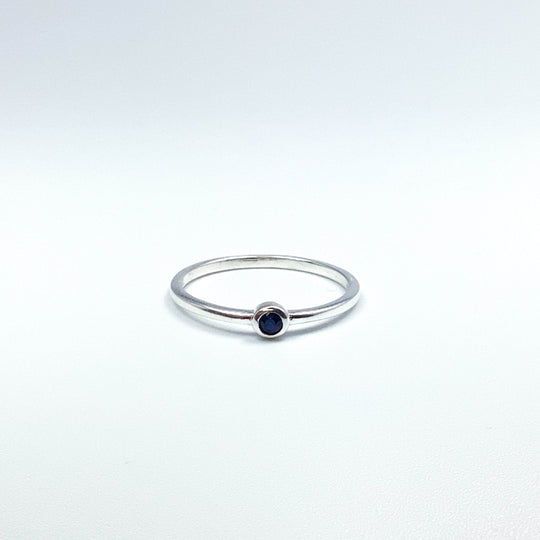 Dark Blue Sapphire Ring-Rocks and Gems Canada