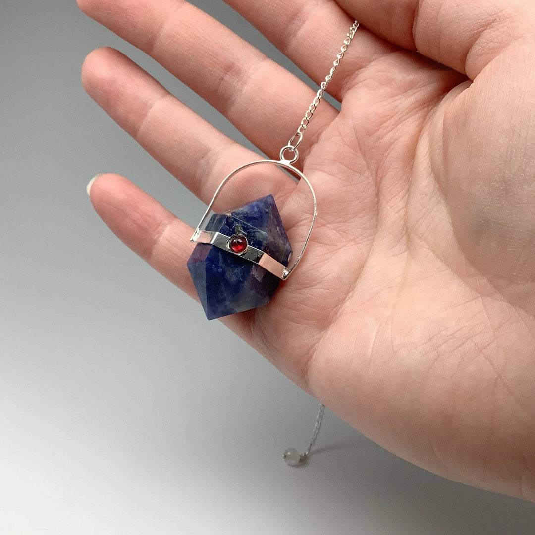 Double Terminated Gemstone Pendulum with Pink Tourmaline-Rocks and Gems Canada