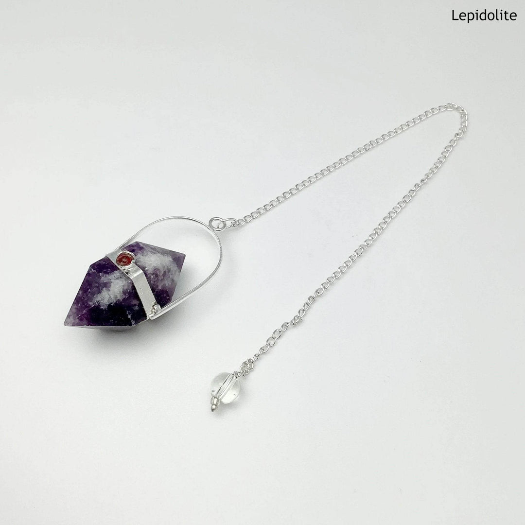 Double Terminated Gemstone Pendulum with Pink Tourmaline-Rocks and Gems Canada