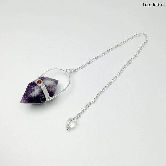 Double Terminated Gemstone Pendulum with Pink Tourmaline-Rocks and Gems Canada