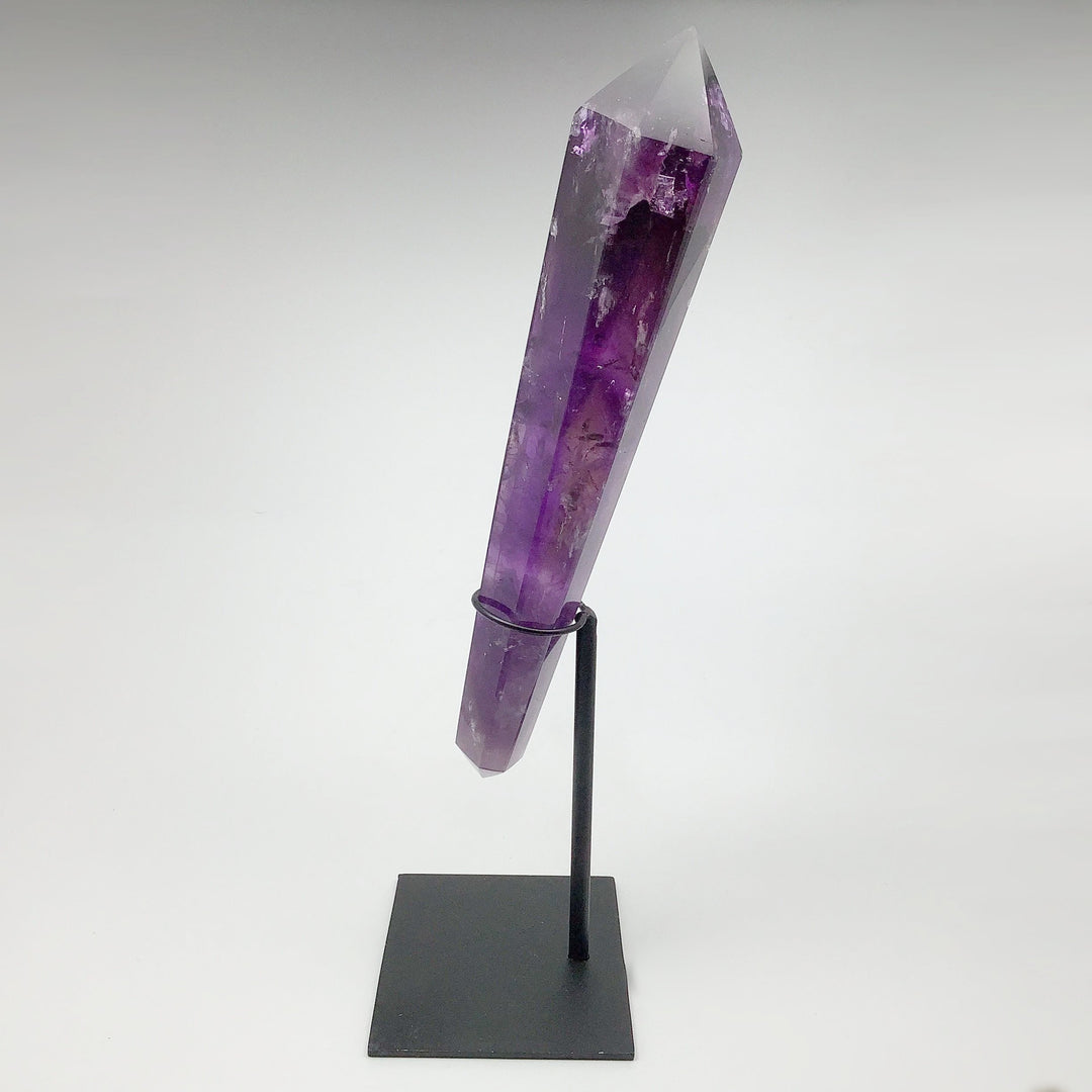 Double Terminated Amethyst Point on Stand - Rocks and Gems Canada