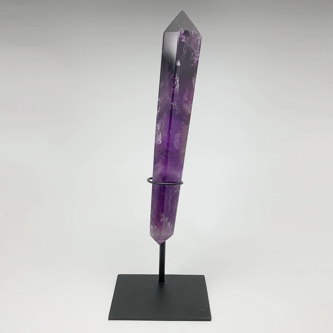 Double Terminated Amethyst Point on Stand - Rocks and Gems Canada