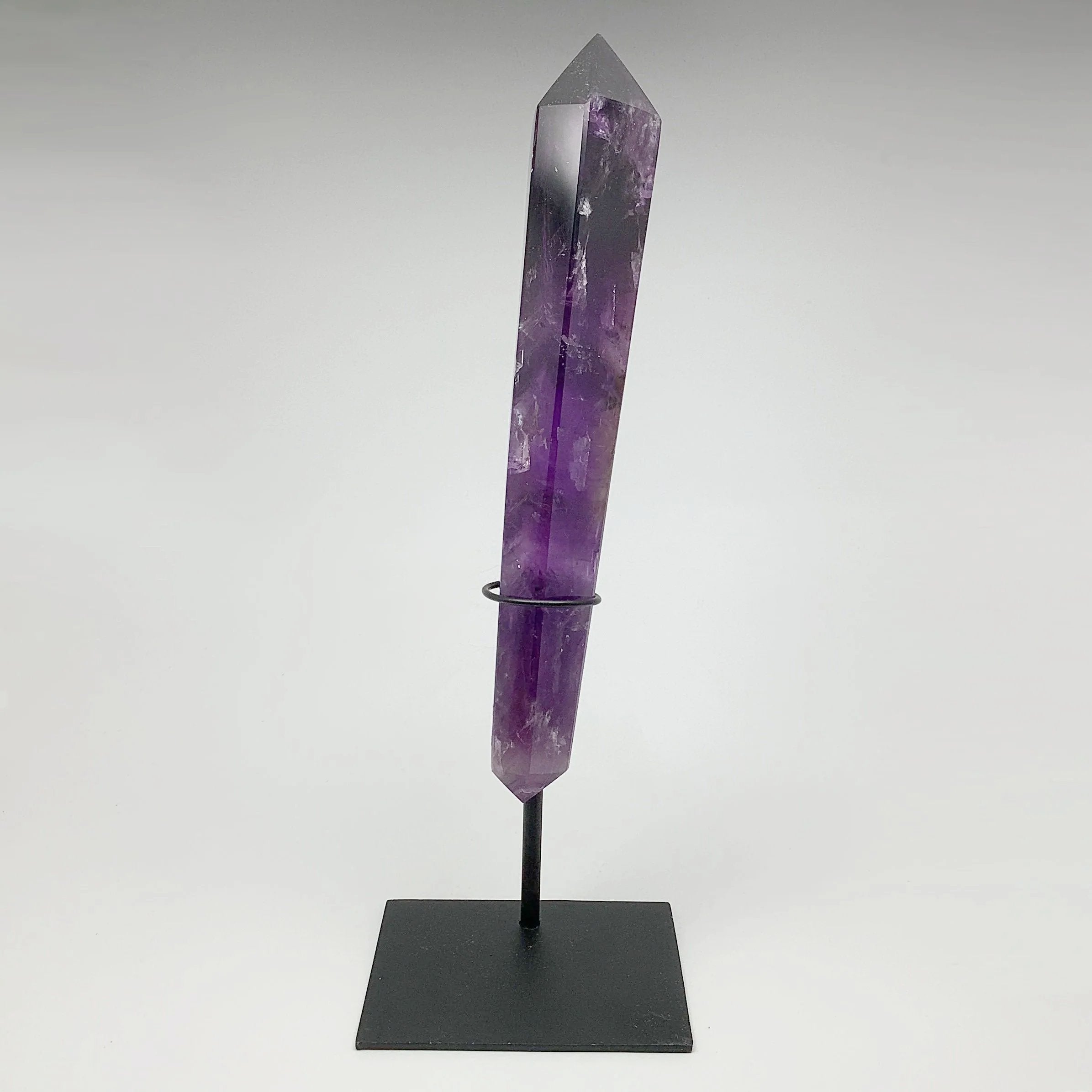 Double Terminated Amethyst Point on Stand - Rocks and Gems Canada