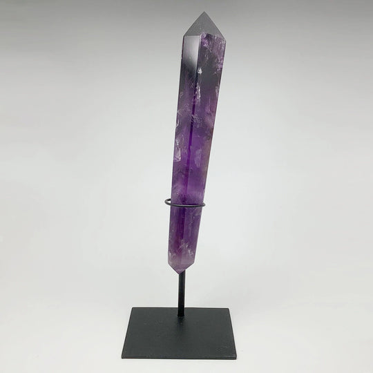 Double Terminated Amethyst Point on Stand - Rocks and Gems Canada